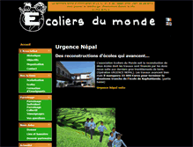 Tablet Screenshot of ecoliersdumonde.fr